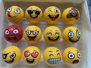 12 Emoji golfboll för äventyrsgolf 